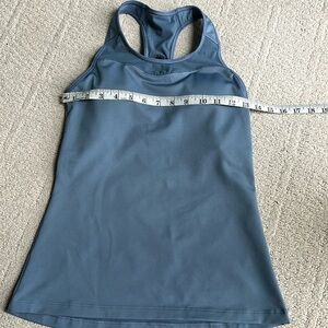 Athleta blue racer back shelf bra workout top